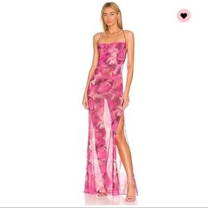 Revolve Kim Shui silk rose gown size S